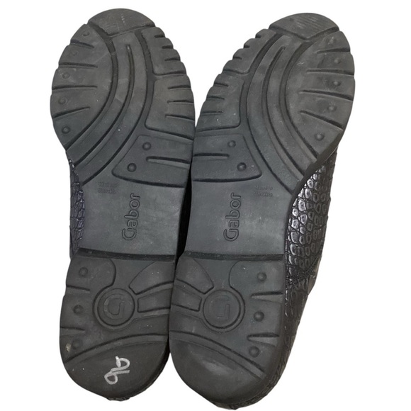 GABOR Men’s Pewter Metallic Leather Lace Up Crocodile Oxford, Size 6 - Picture 6 of 11